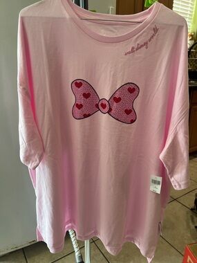 Pink Minnie Bow Graphic Tee